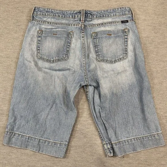 Levi Strauss Signature Denim Bermuda Shorts Womens 10 Low Rise Blue Stretch - Picture 2 of 14